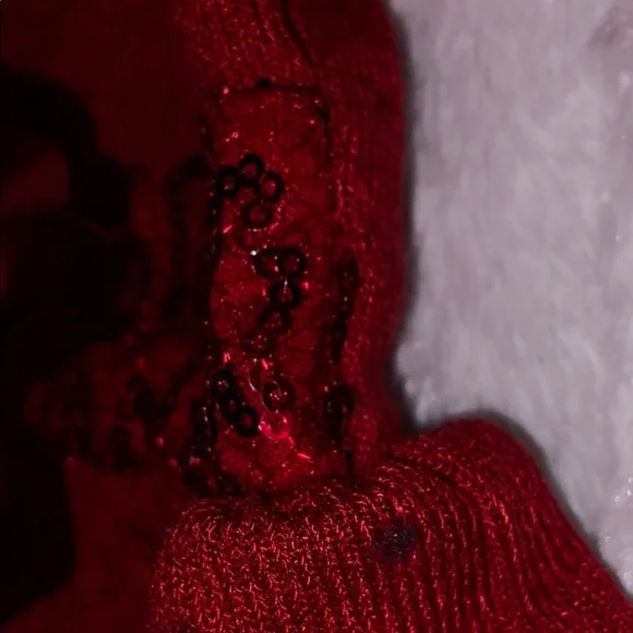 Girls red Christmas dress 4/5 sequins holiday - Picture 6 of 7